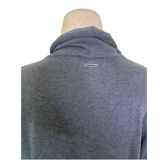Prana gray organic cotton long sleeves open front cardigan size Small - Picture 9 of 9